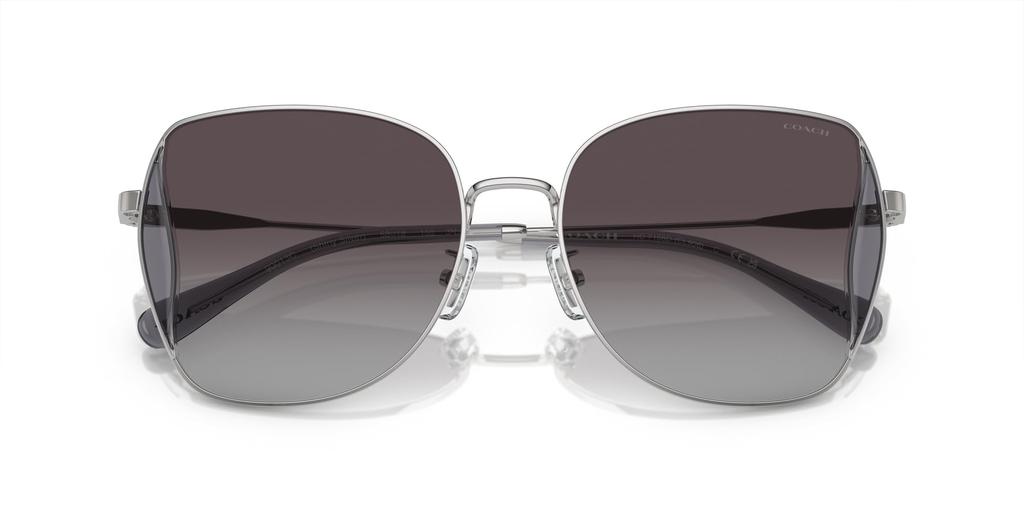 Coach HC7158D CL906 SHINY SILVER 58 Sunglasses Women's