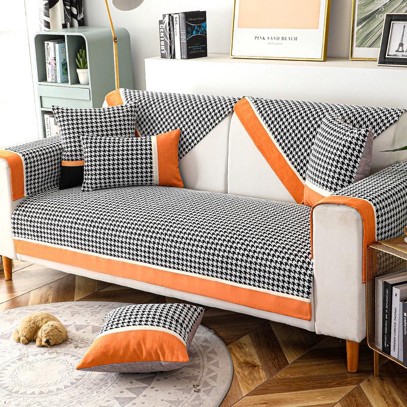 Sofa Cushion Four Seasons Universal Nordic Simple Chenille Non-Slip Cushion Cover Cloth Sofa Cover Slipcover