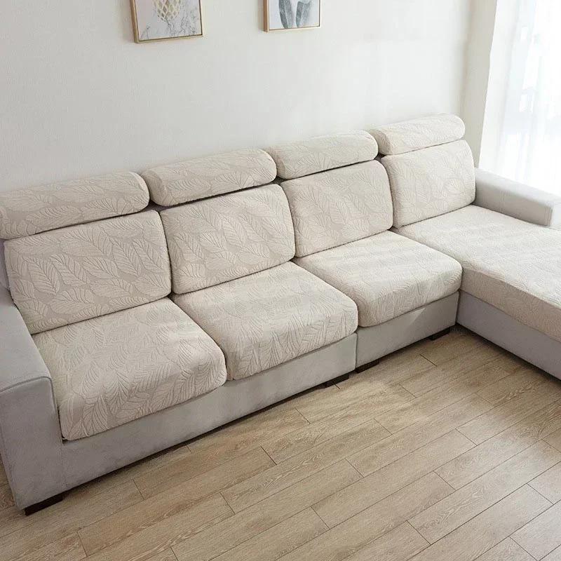 

1/2/3/4 Seater Jacquard Elastic Sofa Seat Cushion Cover Universal Sofa Cover for Living Room Four Seasons Four-leaf Couch Covers Back cover(M)-1PC
