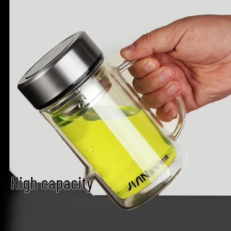 Fuguang Double-Wall Glass Tea Cup with Infuser