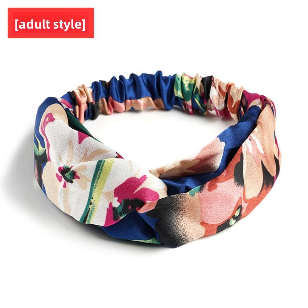 Satin Elastic Crossed Headband Geranium Ladies Hair Accessories Girls Headband