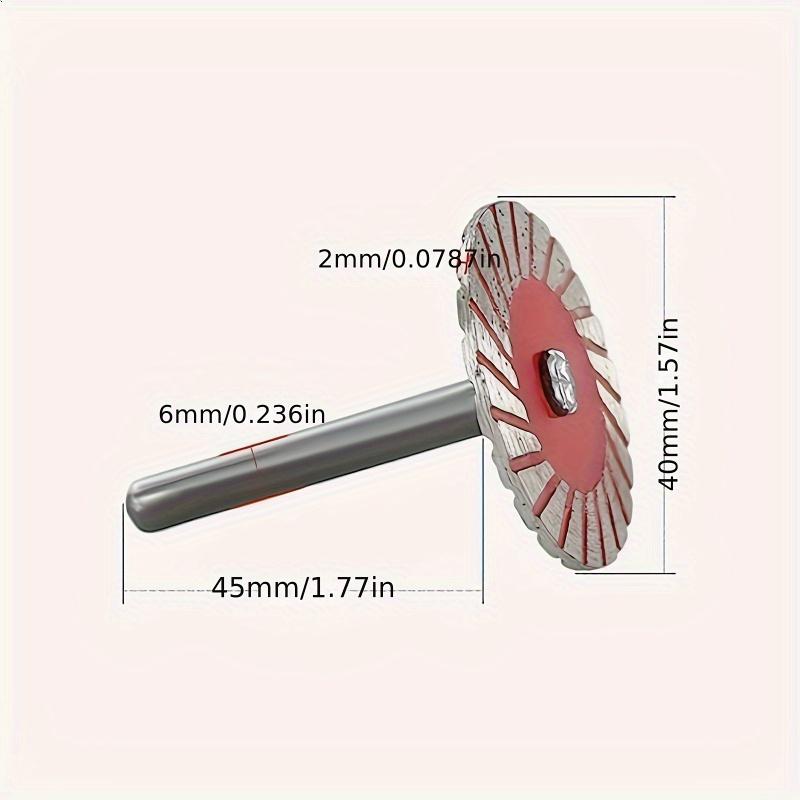5Pcs Diamond Turbo Mini Stone Carving Blade Cutting Disc Wheel for Granite Marble Ceramic Tile.