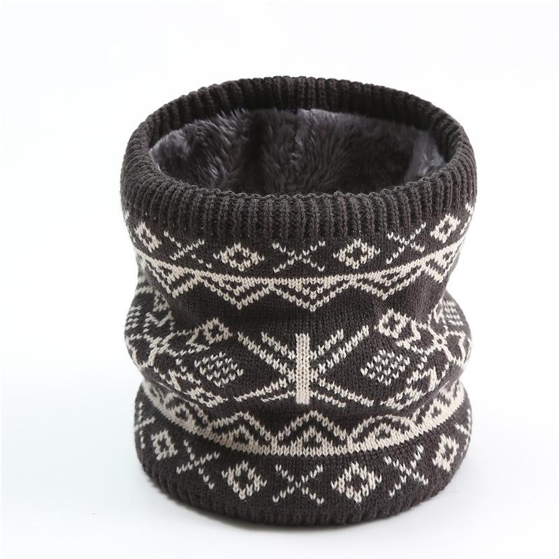 Neue Koreanische Mode Halstuch Männer Frauen Winter Gestrickt Fleecefutter Verdickung Warm Nackenring Schal Eleganz Halstücher Gesichtsmaske