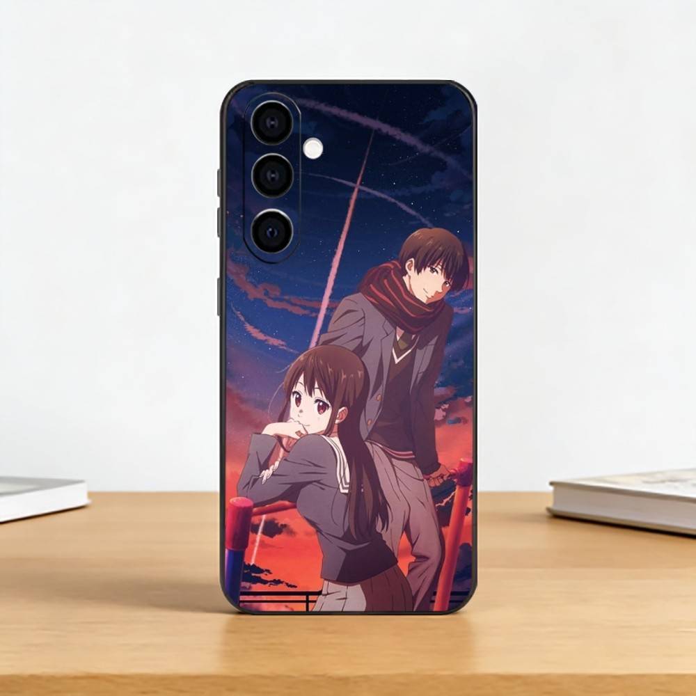 Anime Beyond the Boundary Phone Case For Samsung Galaxy A73,A72,A71,A70,A53,A52,A51,Others Soft Black Cover