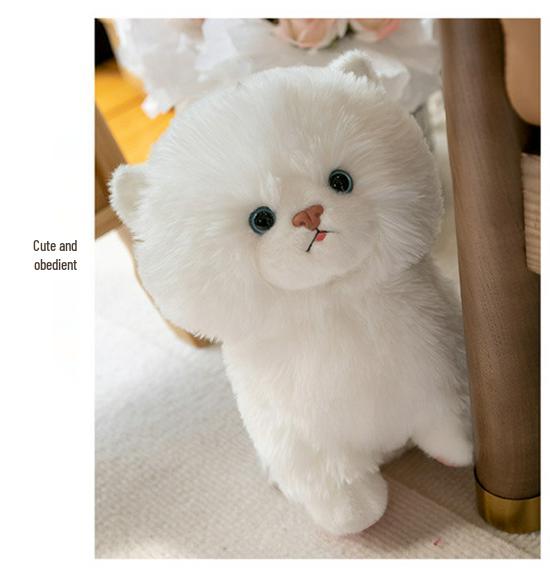 Adorable Short-Eared Cat Plush Toy - Soft Cuddly Doll for Kids and Cat Lovers