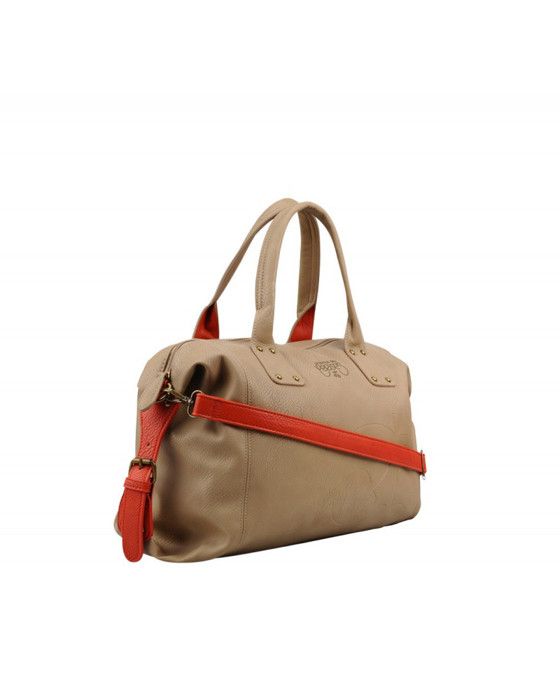 Tasche Le Temps des Cerises Elegance 6 Taupe/Mandarine