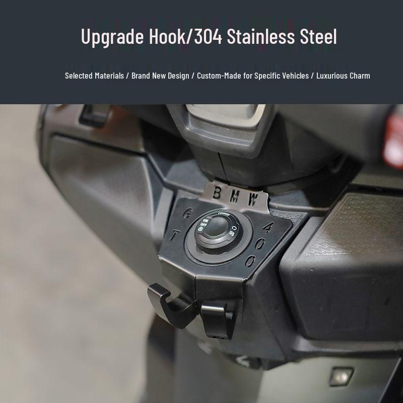 BMW C400GT Doppelkopf Edelstahl Aufbewahrungs- und Helmhaken