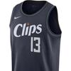 Nike Paul George No. 13 Clippers 2023-24 City Edition Jersey Men Tops Black Grey DX8505-419