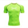 Tight T-shirt for Men's Short Sleeve Sports Fitness Running Sporter Gym Fashion Drying Workout High Elasticity Breathable Sweat-Resistant