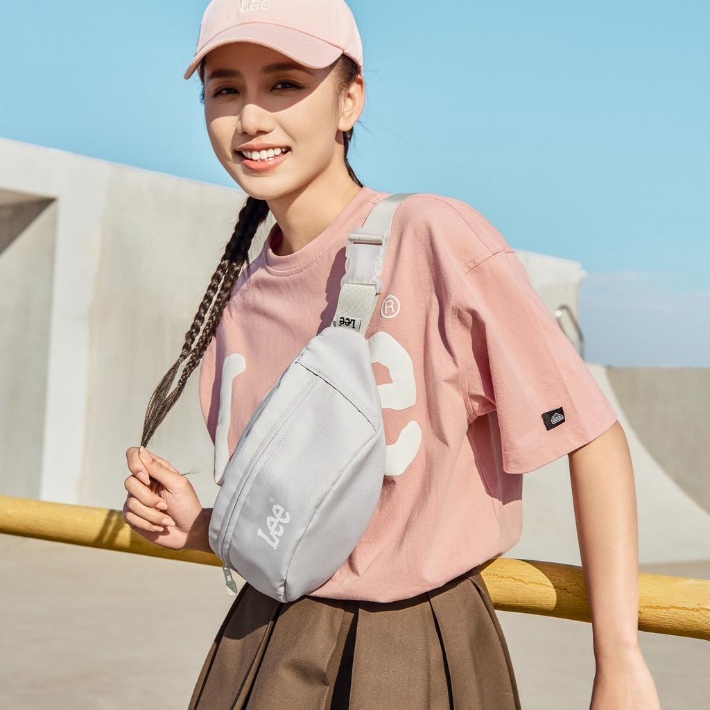 New Lee Denim Waist Bag Chest Bag Women's Sea Salt Gray/Cream White/Denim Blue LE240065M-602