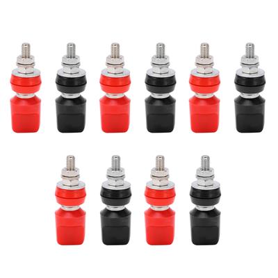 5 Set J.50019(1) Aktuelle Polklemme M6 Messingklemme Polklemme mit 4mm Buchse für Elektronik
