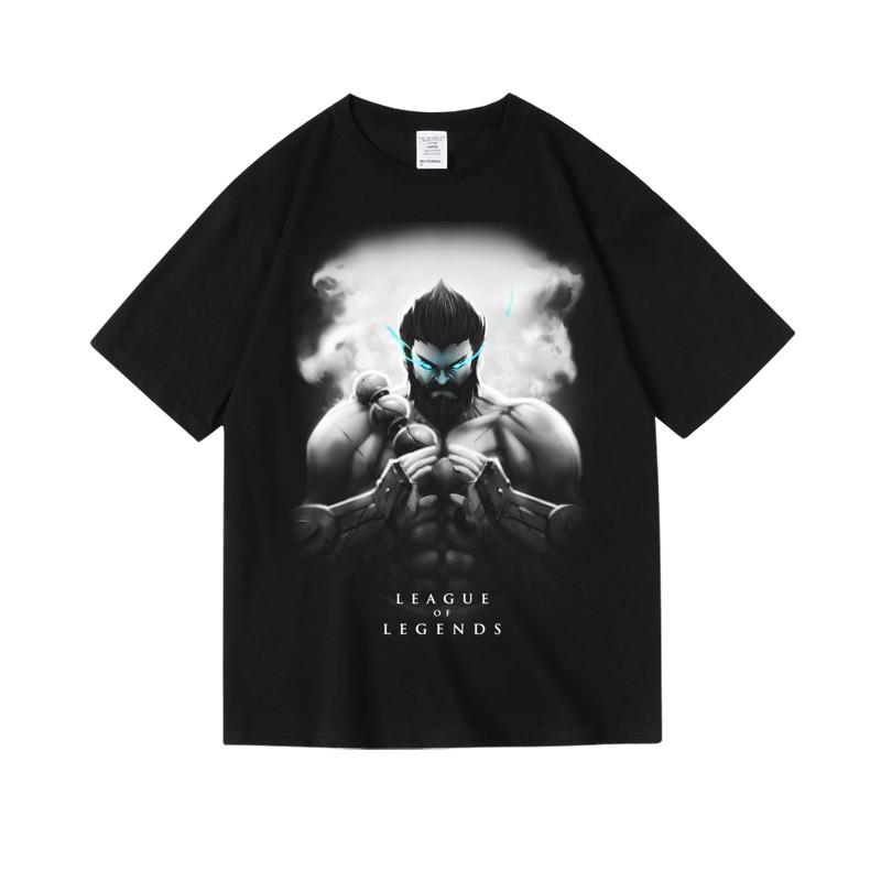 2024 Games LOL League of Legends Men's Printed Women's Cotton Crew Neck Short Sleeve Half Sleeve T-Shirt Men's Women's T-Shirt
