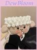 Knitted Sheep Mini Bag For Kids With Snap Closure And Cell Phone Pocket For Daily Use