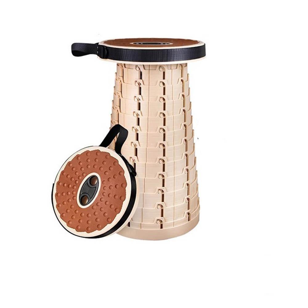 Soft Rubber Seats Telescoping  Folding Stool Collapsible Foldable Retractable Stool  Adult