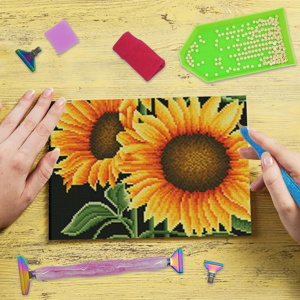 SENHAI Diamond Art Pen 24 Pieces Diamond Painting Pens with Colorful Metal Tips and Threaded Tips for 5D Diamond Art Accessories Tools for DIY