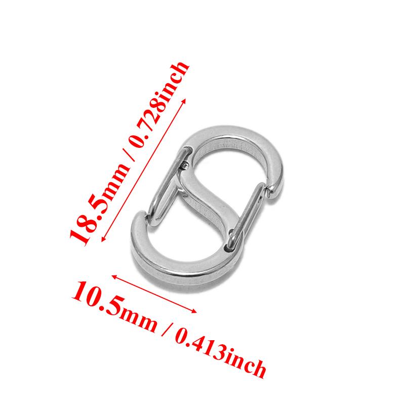 5Pcs 18k Gold Stainless Steel Chic Letter S Buckle Spring Lobster Clasps Necklace Hooks Bracelets Connector DIY Jewelry Making