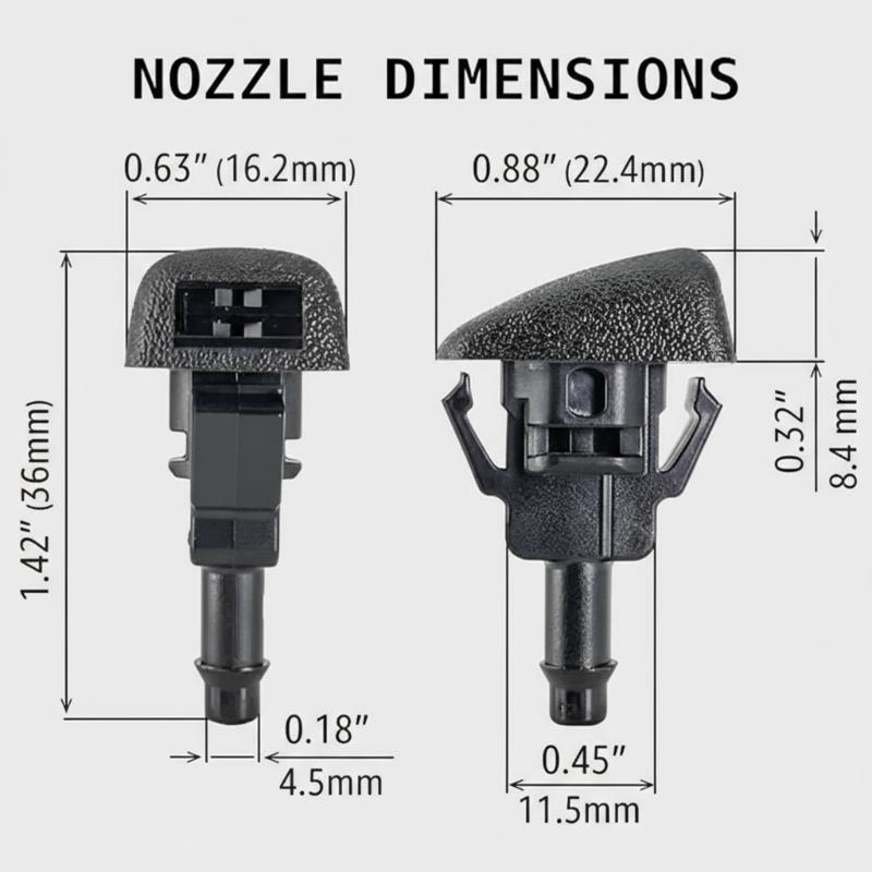 Universelle Scheibenwaschdüse Genauigkeit Sprays Design Starke Kunststoffkonstruktion 95429754 für Automobile