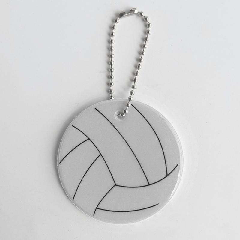 5Pcs Keychain Reflector Pendant Keyring Safety Reflector with Chain for Backpack