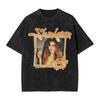 Gewaschene T-Shirts Sängerin Shakira Hip Hop Vintage T-Shirt Harajuku Streetwear 100% Baumwolle Sommer Oberteile T-Shirts für Damen