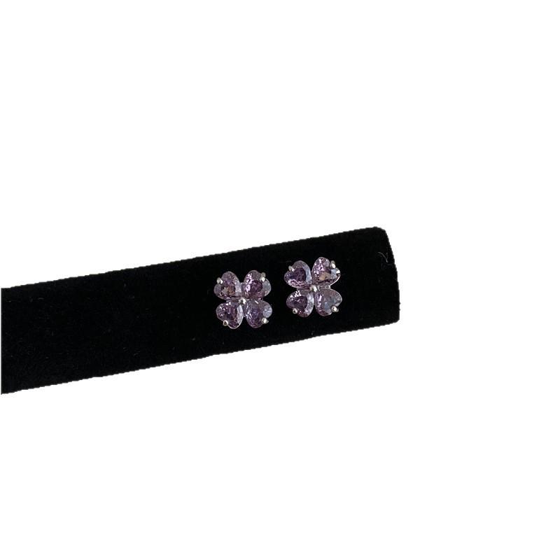 Korean Style Zirconia Flower Stud Earrings - Exquisite, Versatile, High-End Jewelry for Women