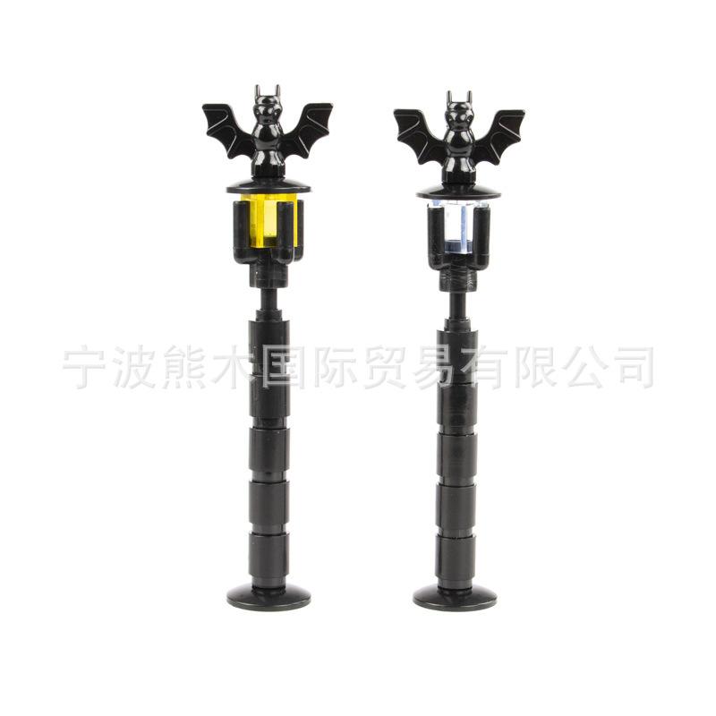 Sokak Sahnesi Trafik Işıkları Cadılar Bayramı Mini Figürleri Küçük Parçacıklar Yapı Bloğu Aksesuarları Sokak Lambası Oyuncakları