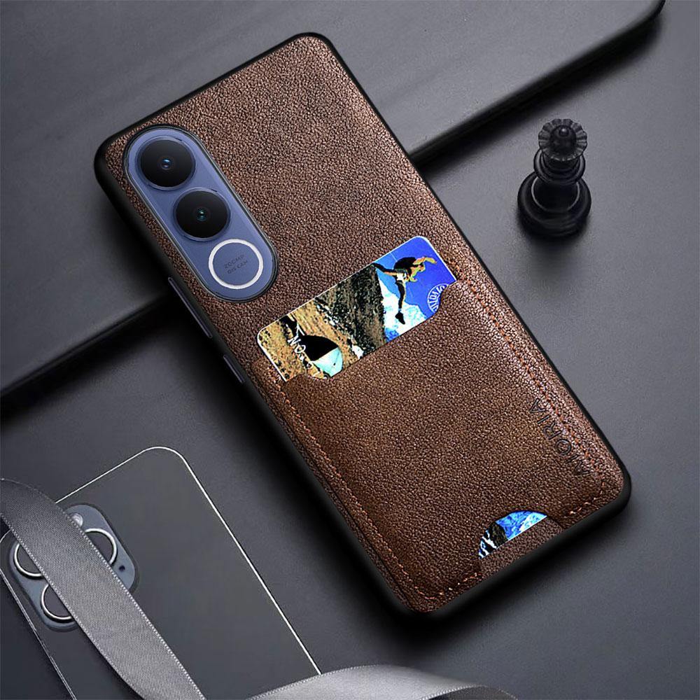 Card Slot Bag Holder Case For VIVO V70 FE V50 Lite 5G funda Leather Luxury Back Cover for vivo v60 lite v40 pro lite case capa