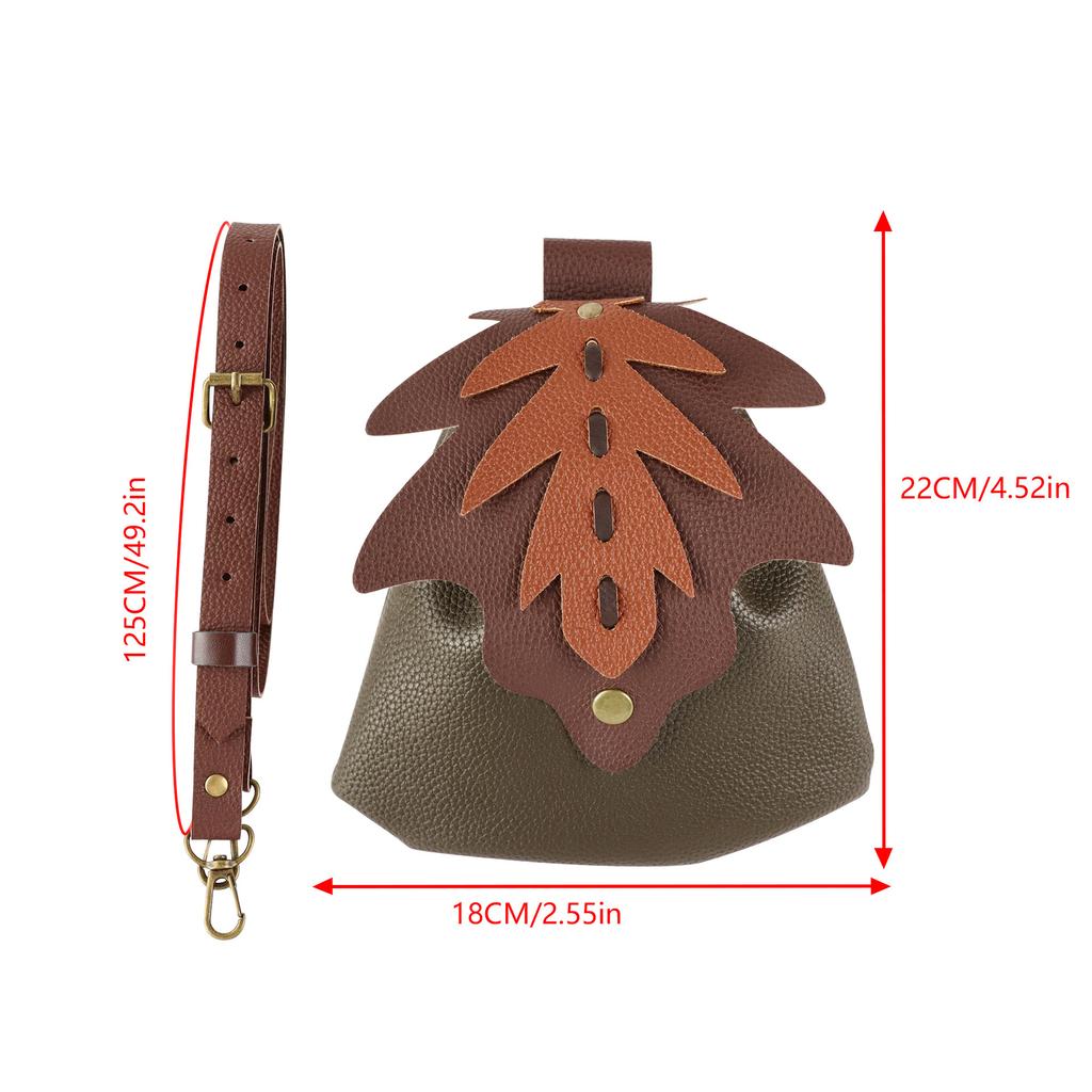 Mittelalterliche Wikinger Stil Leder Bauchtasche Retro Schiffsform Gürteltasche Für Cosplay LARP Renaissance Festival Kostüm
