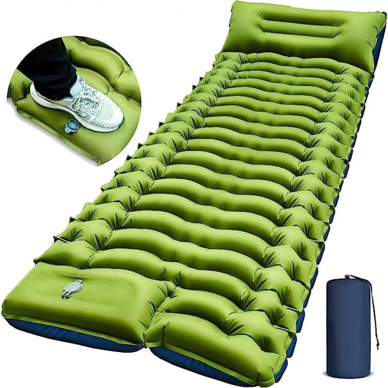 Lightweight TPU Inflatable Camping Mattress with Foot Pump - Portable Outdoor Pad for Hiking and Camping