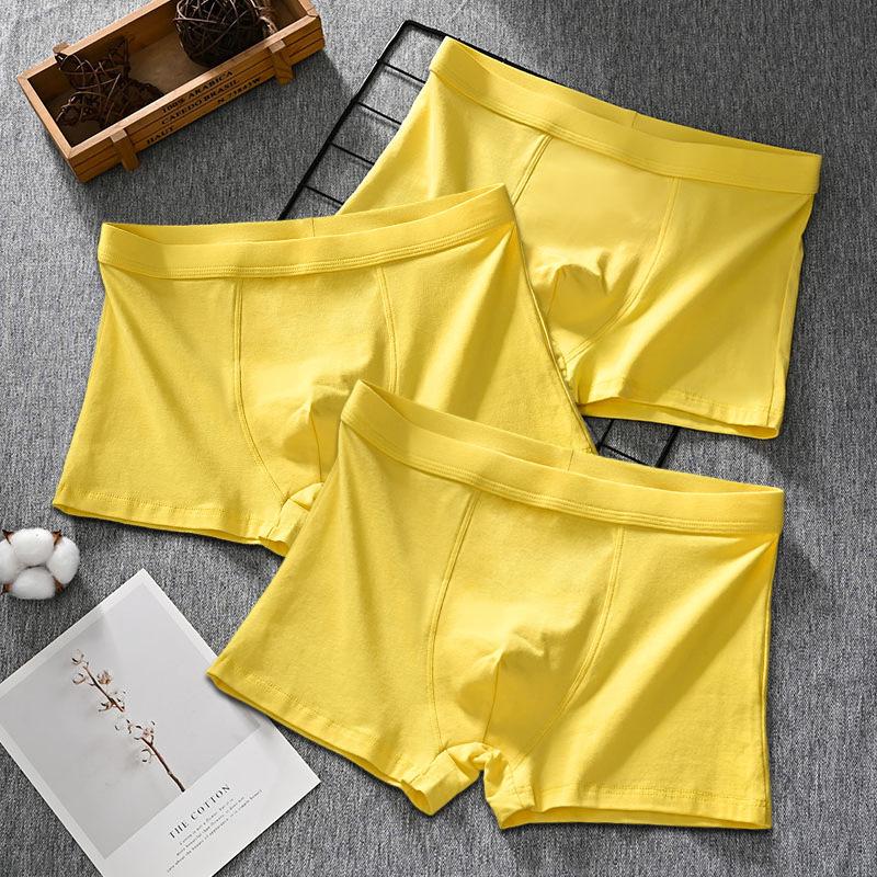Men's Spongebob Yellow Cartoon Boxers - Pure Cotton Summer Underwear