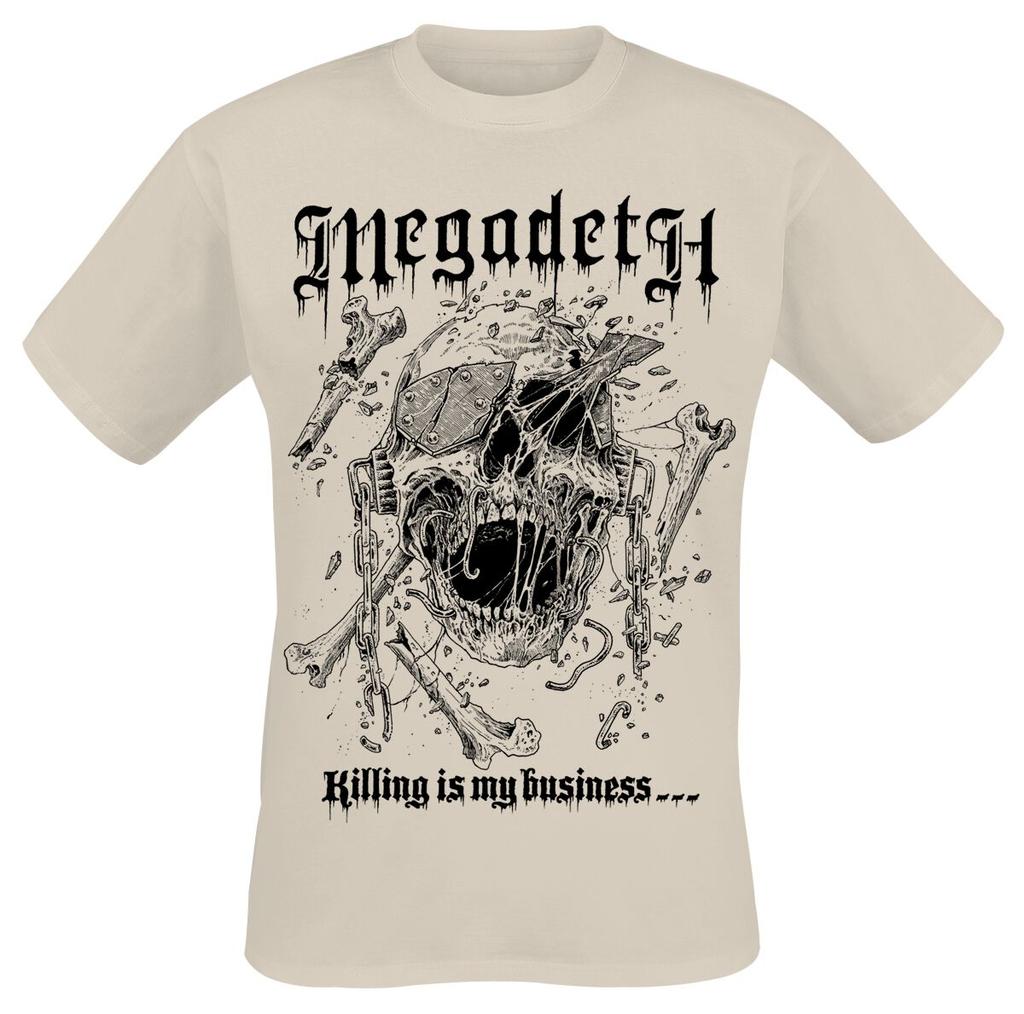 Y2k Summer Megadeth Graphic Cotton Band Tshirt Unisex Summer Short Sleeve Fashion Brand Tee Luxury Casual Vintage Tees