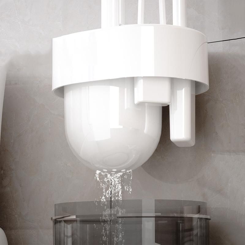 Multi-Functional Toilet Brush Set Wall Mounted with Crevice Brush No Drilling Holder for Bathroom Household Cleaning one size