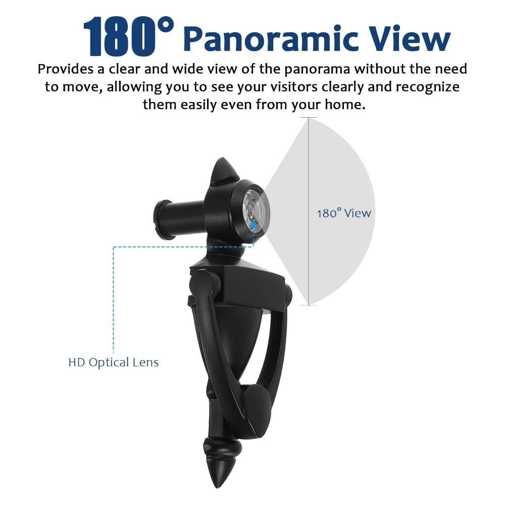 180° Viewer Door Peephole Viewer Zinc Alloy Doorbell Portable Front Door Knocker  Home Security