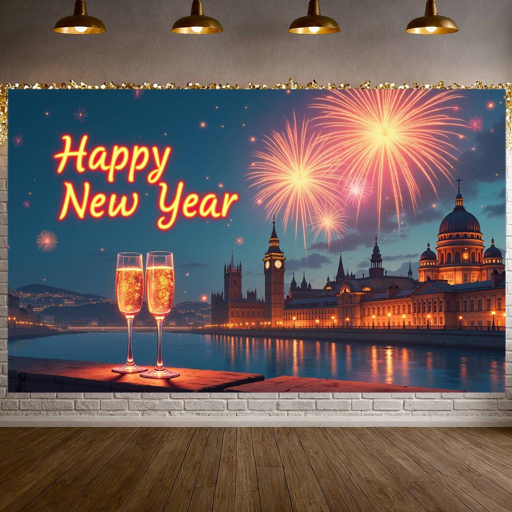 Celebration Banner Sparkling Design Festive Banner Party Banner Neon Light Theme For Restaurant Decoration Festive Gathering