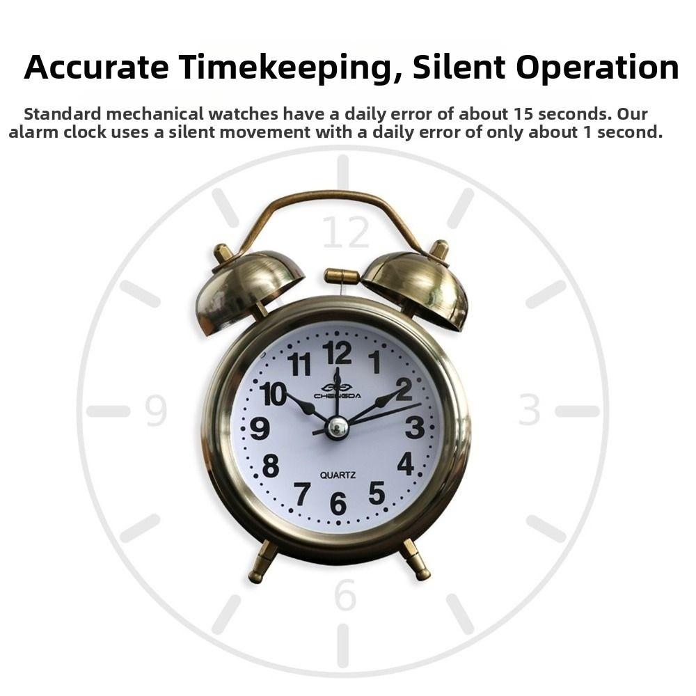 Super Loud Retro Alarm Clock Mute Type Silent Table Clock Classical Alarm Clock Students Learning
