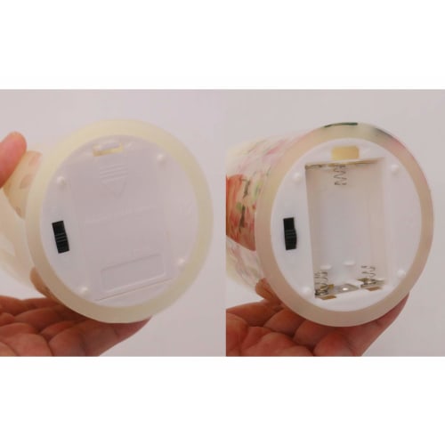 Nihon Rousoku LED Candle "Totonari" (Light and Neighborhood), Solid Color, 7.5 X 7.5 X 8.5cm