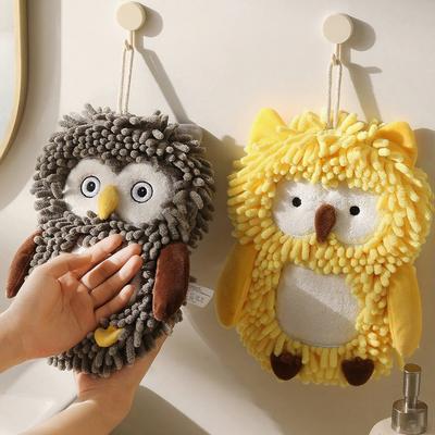 1Pc Cute Owl-shaped Hand Towel, Suitable for Kitchen and Bathroom Hand Towels. A Cute Animal-shaped Hand Towel. A Quick-absorbing Hand Towel