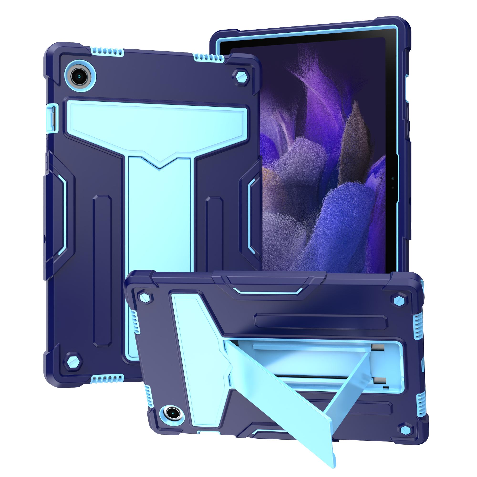 Étui pour tablette Samsung Tab A8 10,5 pouces (SM-X200/X205), Support en forme de T intégré, Design bicolore, Protection intégrale Galaxy Tab A8