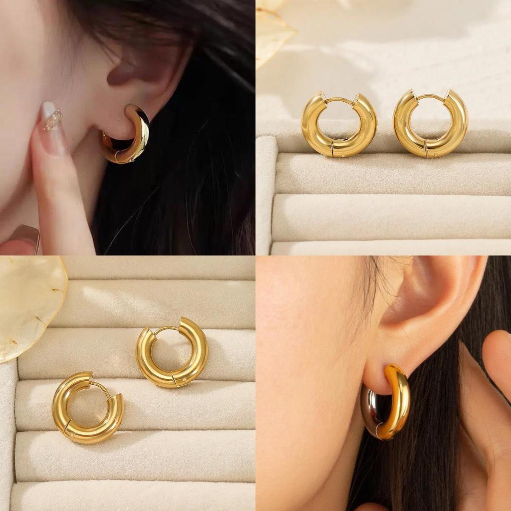 Luxurious Non-Fading European & American Style Hoop Earrings