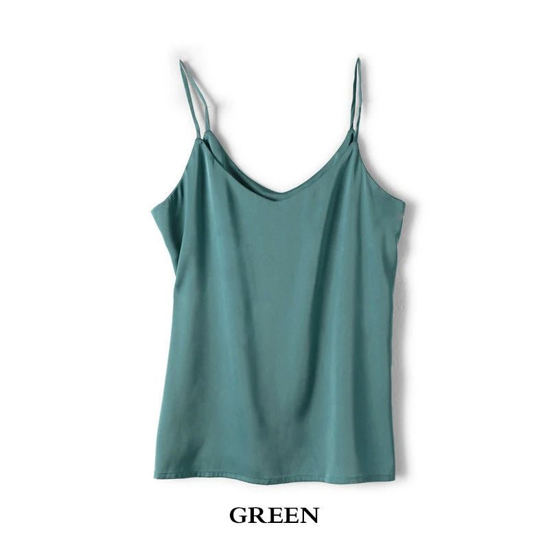 Smooth Suspender Solid Color Base Shirt Glossy Sling Pure Color Base Shirt