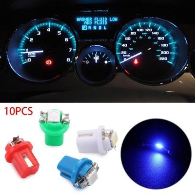 10 Stück Neue 1SMD T5 B8.5D Autolampen Armaturenbrett Seite Innenraum Armaturenbrettleuchten Instrumentenanzeige LED Kontrolllampen