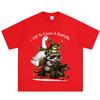 Auf zum Tumult Frosch Waschbär Gans Reitend Dackel T-Shirt Unisex Unisex Vintage T-Shirt Lässige Lockere Baumwoll-T-Shirts Oberteile