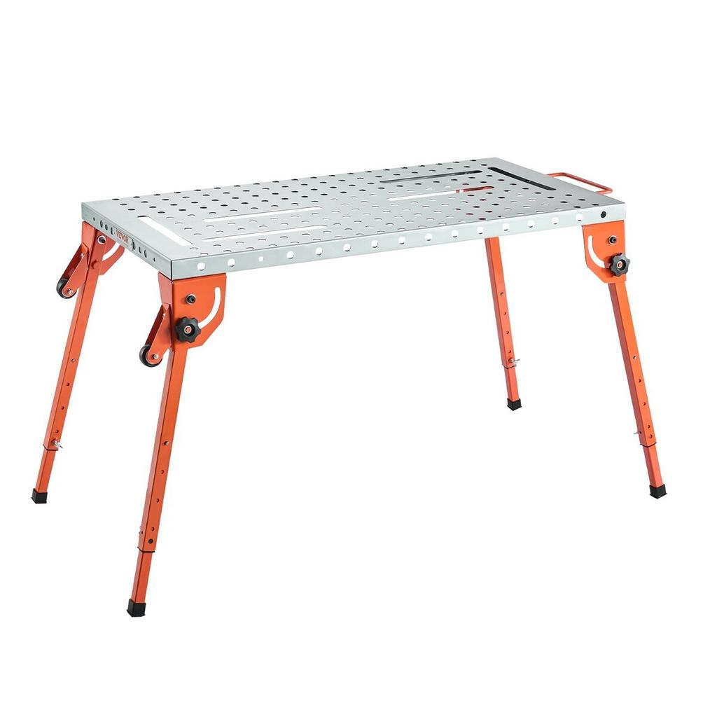 Las Tafel 44" x 21" 500LBS Opvouwbare Werkbank met 4-Niveaus Verstelbare Hoogte