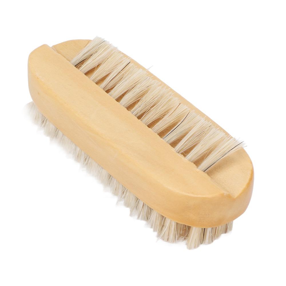 Double Sided Nail Cleaning Brush Wooden Fingernail Care Brush  Household Personal Cleaning