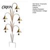 Decorative Bells for Porch Bluebell Flower Metal Wind Chime Stake, Iron Garden with Ground Weatherproof Terrace Ornaments Rustic Bell, Outdoor