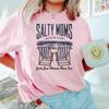 Retro Salty Moms Beach Club TShirt Trendy Summer Vibes Aesthetic Beach TShirt Retro Beach Girl Tee Funny Sarcastic Mama Tops