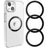 3 Pcs Universal Metal Ring for Magnetic Charger, Metal Ring Sticker Compatible with Magsafe Magnetic Wireless Charger for Most Cellphone, Magnetic
