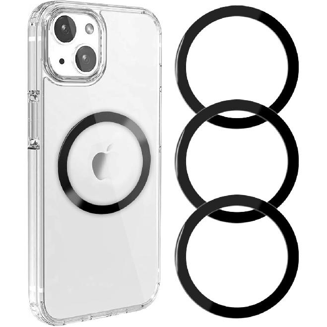 3 Pcs Universal Metal Ring for Magnetic Charger, Metal Ring Sticker Compatible with Magsafe Magnetic Wireless Charger for Most Cellphone, Magnetic