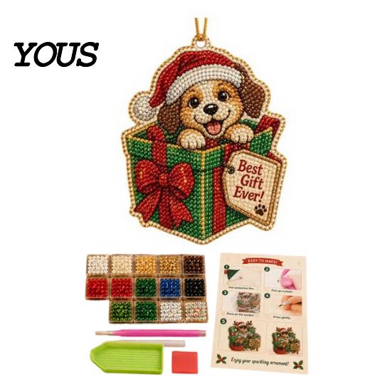 Creative Gifts for Craft Lovers Christmas Hanging Faux Pearl Art Kit Adult, DIY Bead Decorative Beads Crafts Painting Ornament, Handmade Holiday