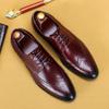 Fashion New Men Dress Handmade Shoes Genuine Leather Male Oxford Italian Classic Vintage Lace-up Men's Brogue Shoes Oxford
