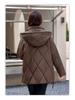 2024 Winter Women's Chinese Style Hooded Coat - Tassel, Fashionable, Loose-Fit, Slimming Down Cotton Outerwear